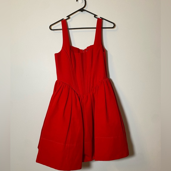 [SOLD] NWT STAUD Landscape Mini Dress Red Size 4 - Picture 7 of 8
